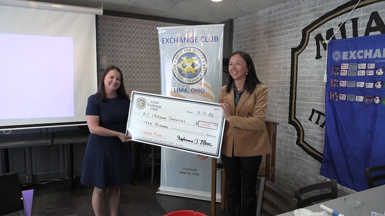Lima Exchange Club donation to support children in Allen County